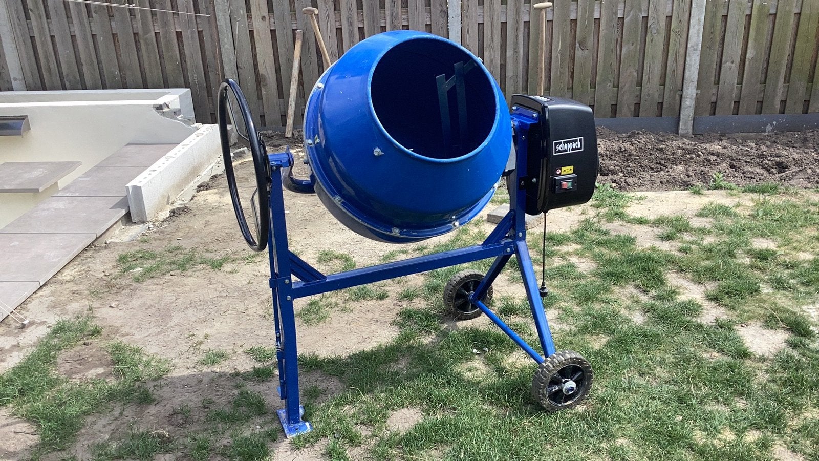 Schleppach 160 liter betonmolen blauw, Doe-het-zelf en Verbouw, Betonmolens, Ophalen, Zo goed als nieuw