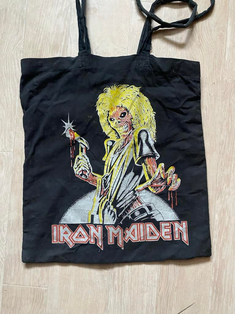 Iron Maiden Eddie the Head Tote Bag, Ophalen of Verzenden, Gebruikt, Zwart, Overige merken