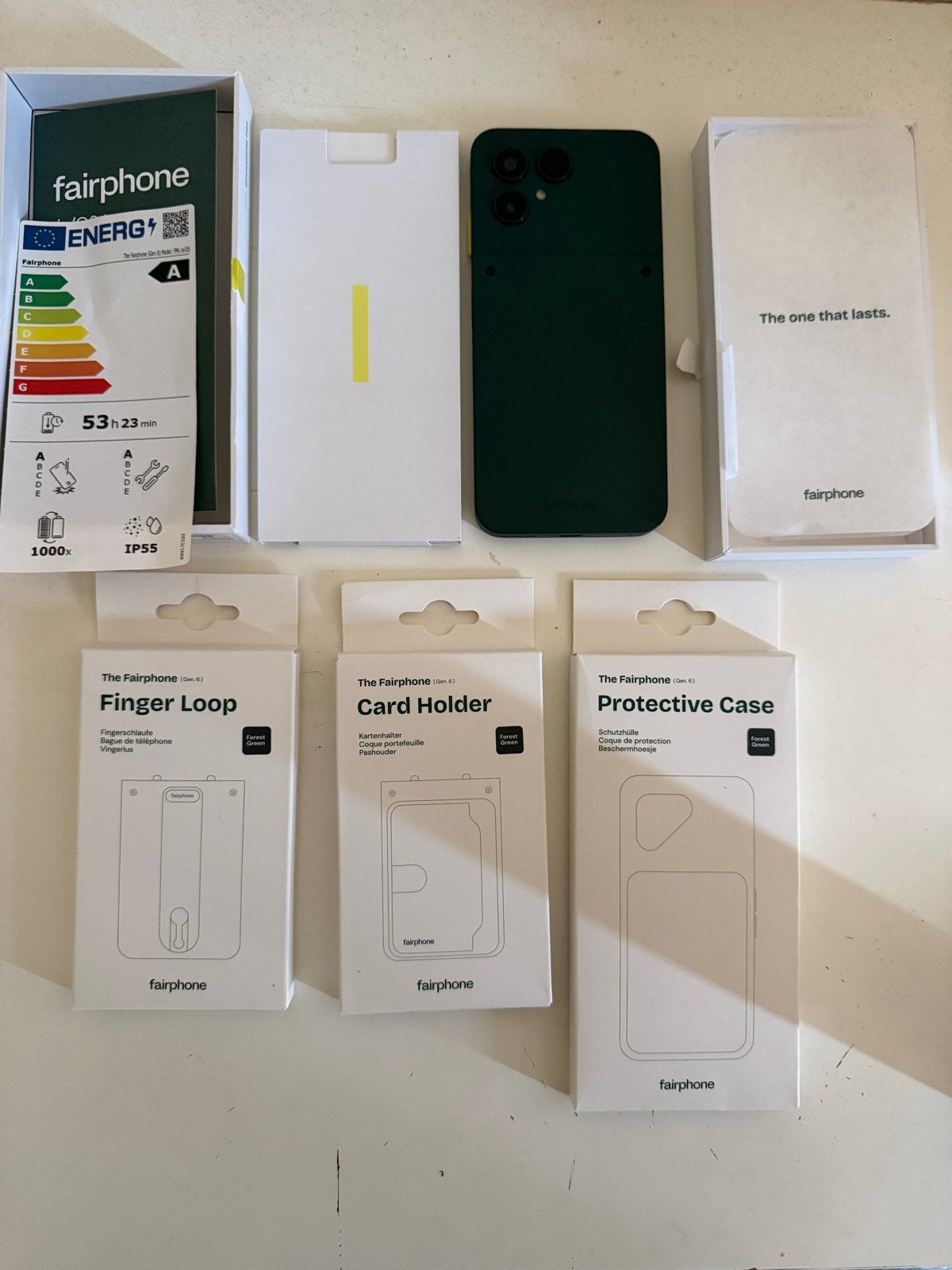 FairPhone 6 Nieuw - Met Extra Accessoires (Murena), Telecommunicatie, Ophalen of Verzenden, Nieuw, Zonder abonnement, Zonder simlock
