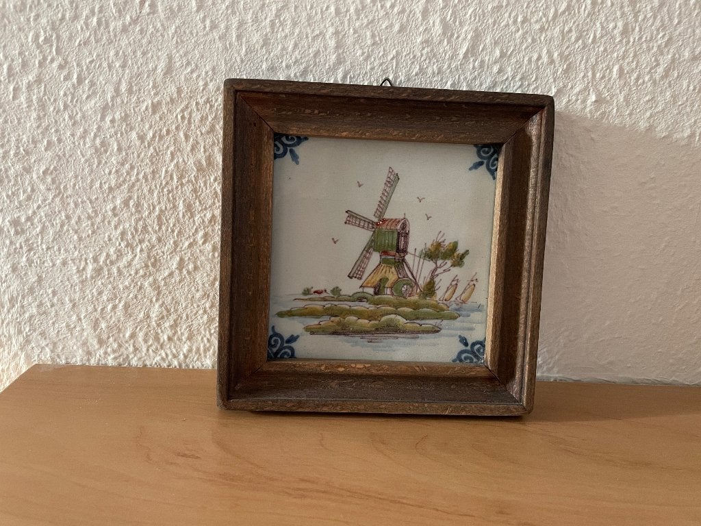 Makkums tegeltje met molen, Antiek en Kunst, Ophalen of Verzenden