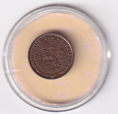 1/2 Cent 1937 Zeer Goed, Verzenden, Koningin Wilhelmina, Overige waardes, Losse munt