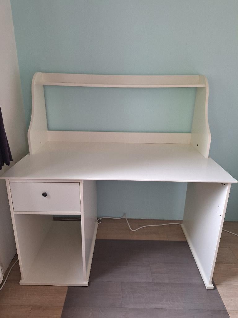 Bureau met stoel en vloerbeschermer, Huis en Inrichting, Bureaus, 120 cm, Hout, Zo goed als nieuw, 70 cm