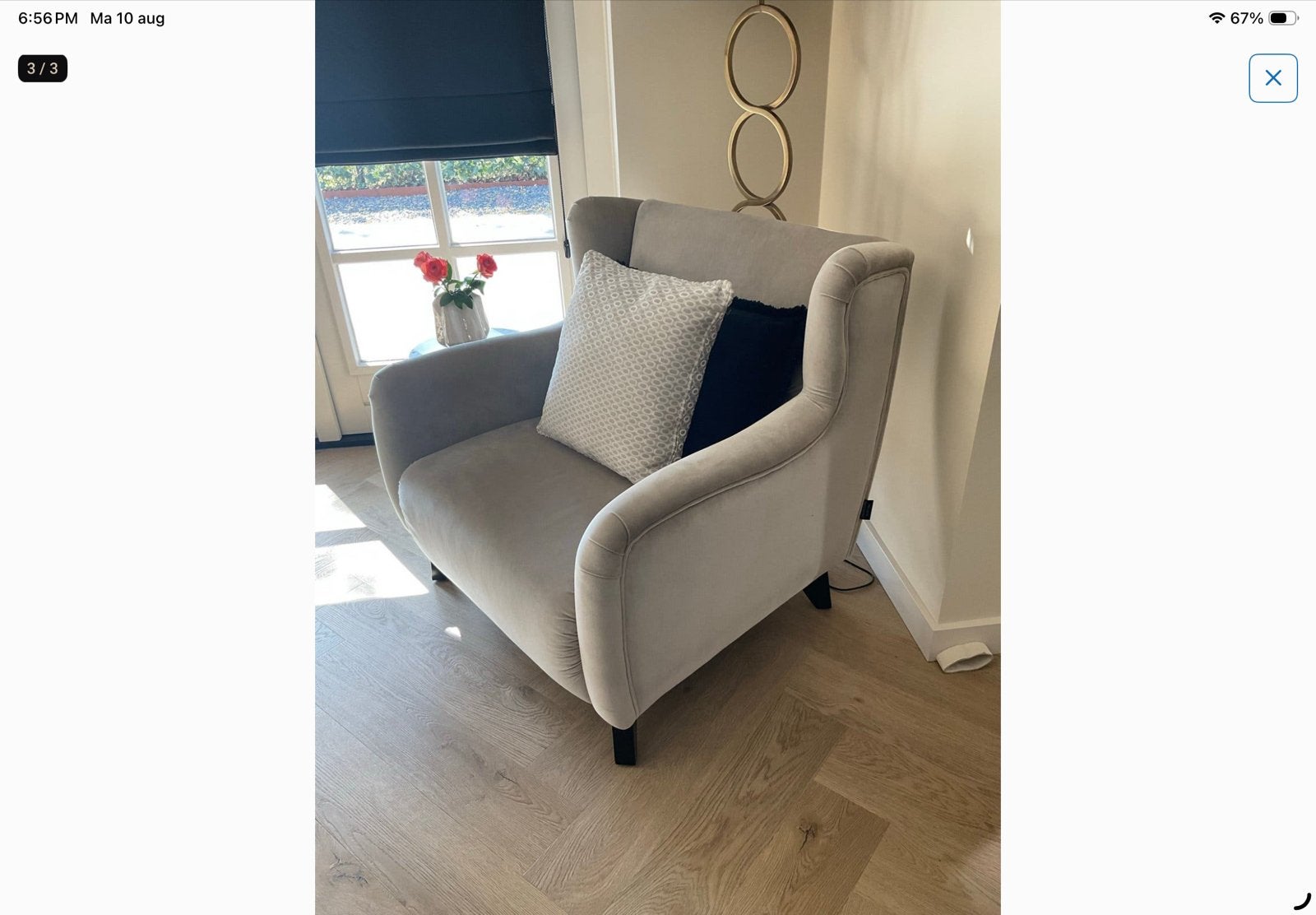 Urban Sofa Love zit, Catania silver, in nieuwstaat, Ophalen, Zo goed als nieuw, Hout, 75 tot 100 cm