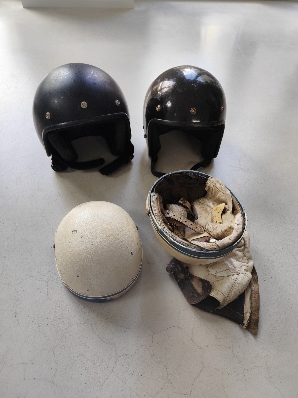 antieke brommer helmen, Ophalen, Tweedehands, Laarzen
