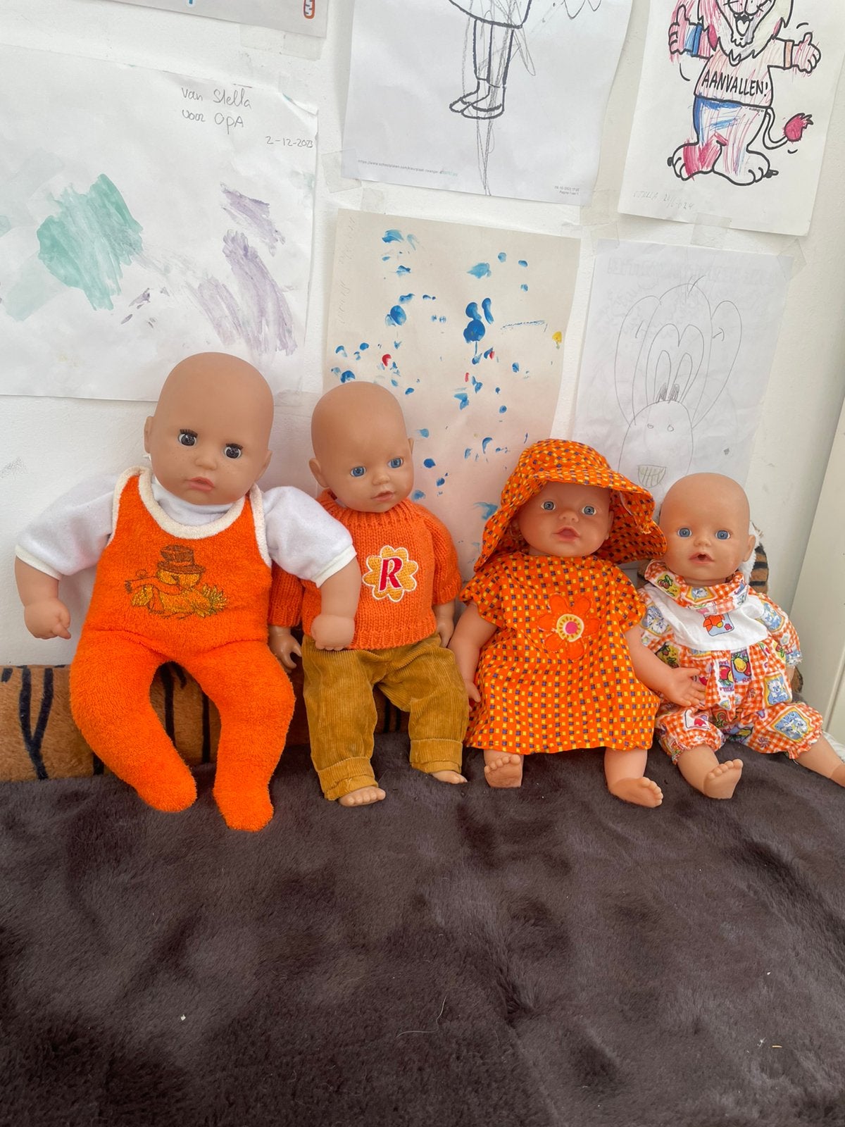 5 poppen  oa Zapf creation, Ophalen of Verzenden, Zo goed als nieuw, Stoffen beer, Overige merken