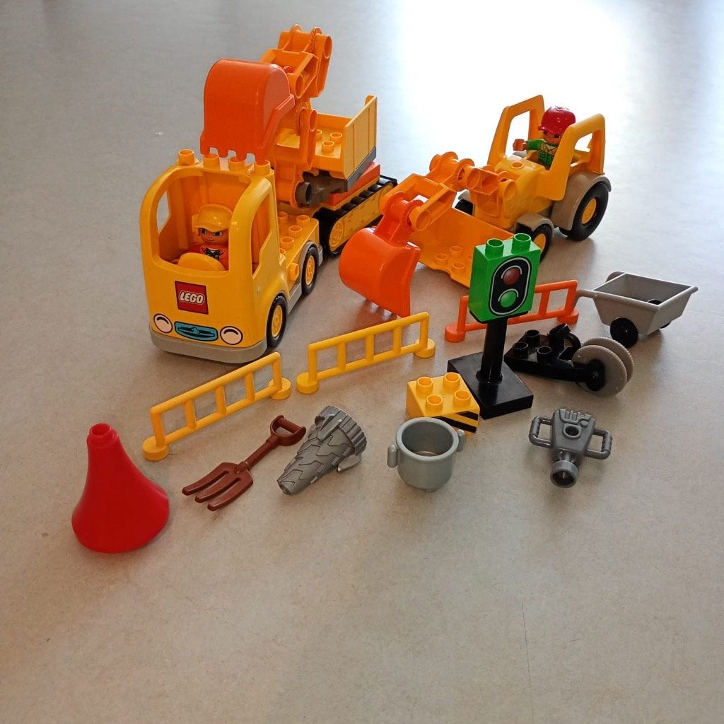 Duplo wegwerk set zgan, Kinderen en Baby's, Speelgoed | Duplo en Lego, Ophalen of Verzenden, Zo goed als nieuw, Inclusief accessoires