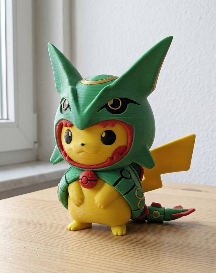 Pikachu Rayquaza Cosplay Figuur - 3D Geprint, Verzenden, Nieuw