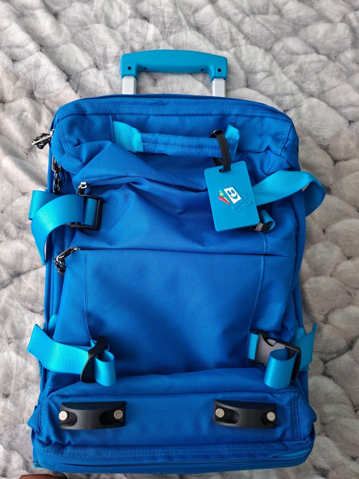 Handbagage tas Vrienden Loterij - Blauw met wieltjes, Ophalen, 40 tot 60 cm, Wieltjes, 20 tot 30 cm