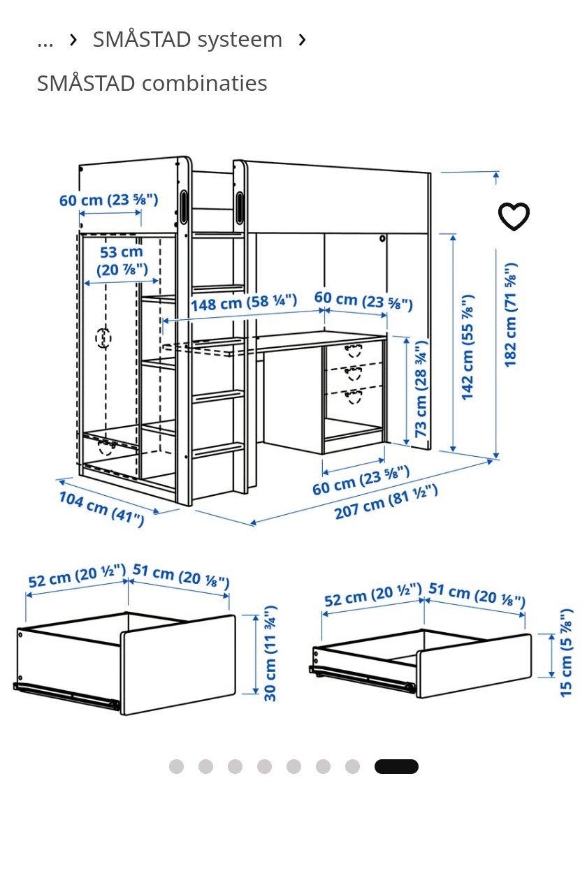 Hoogslaper van Ikea småstad, Ophalen, Hoogslaper, Eenpersoons, Zo goed als nieuw