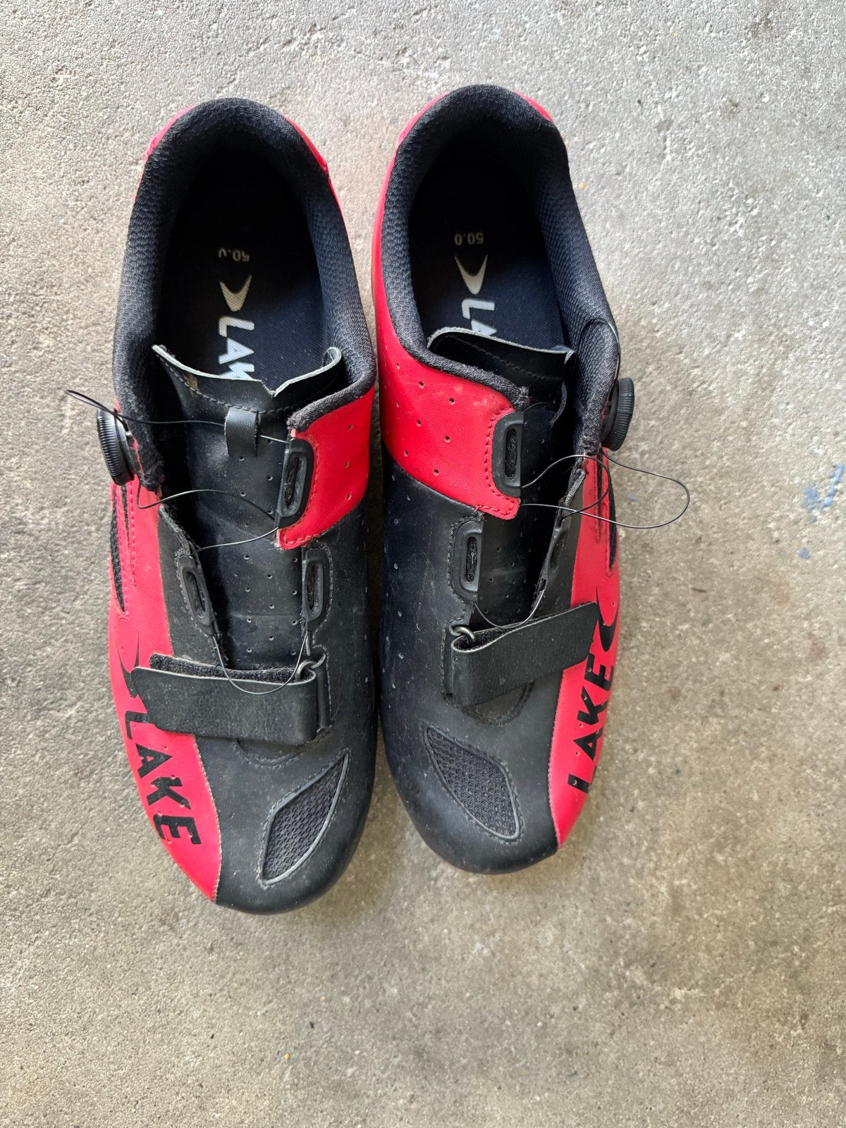 Lake fietsschoenen - Maat 49/50- Rood/Zwart, Ophalen, Heren, Schoenen, Overige maten