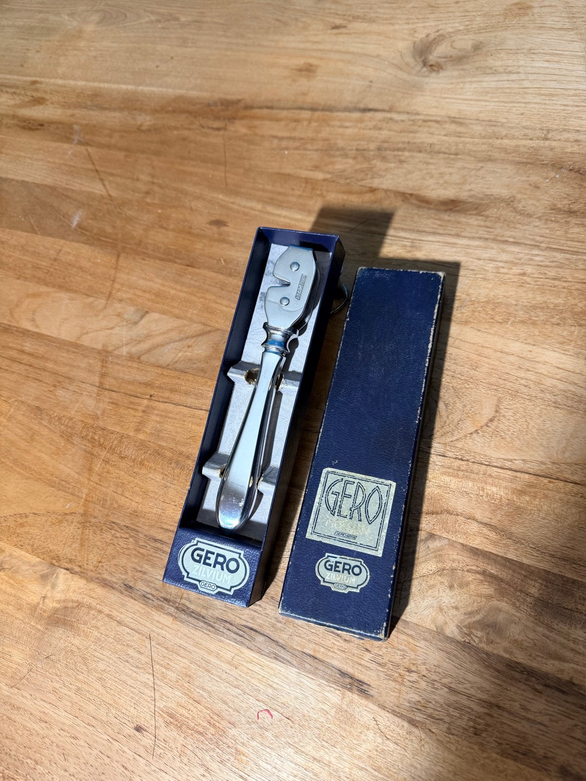 Vintage Gero Zilvium messenslijper, Antiek en Kunst, Ophalen of Verzenden