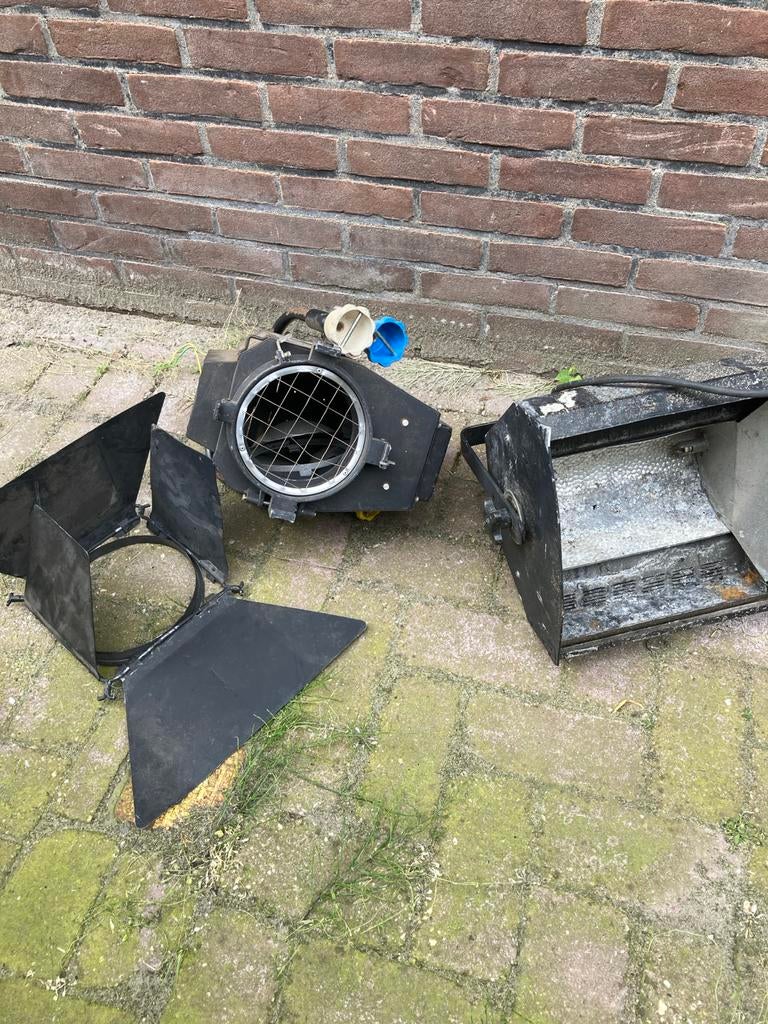 Oude theaterlampen / studiolampen - voor decoratie, Ophalen of Verzenden, Gebruikt