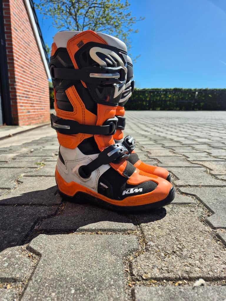 KTM Tech 3 Motorcrosslaarzen - Oranje/Wit, Motoren, Heren, KTM, Ophalen of Verzenden, Laarzen