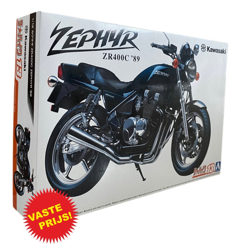 Kawasaki Zephyr ZR400C 1989 (Aoshima 06395) 1/12, Overige merken, Nieuw, Ophalen of Verzenden, Groter dan 1:32
