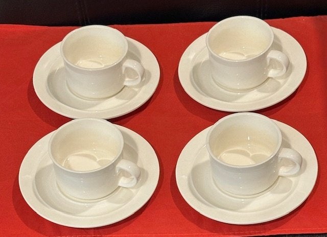 4x thee kop en schotel Royal Boch, Stackable, Ophalen, Villeroy & Boch, Zo goed als nieuw, Overige stijlen