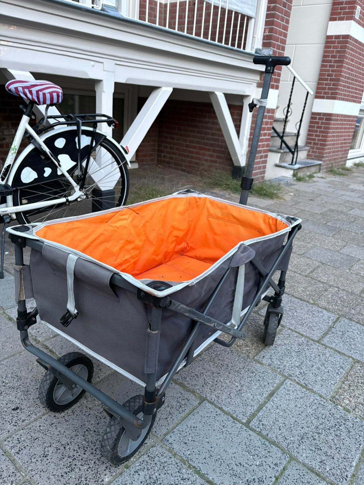 Opvouwbare bolderkar met trekstang, Ophalen, Zo goed als nieuw