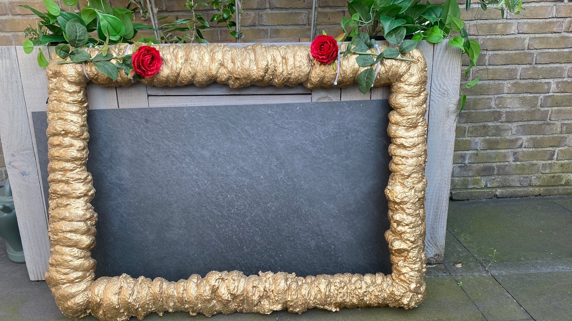 Fotoframe goud, Ophalen, Gebruikt, Versiering, Geboorte of Huwelijk