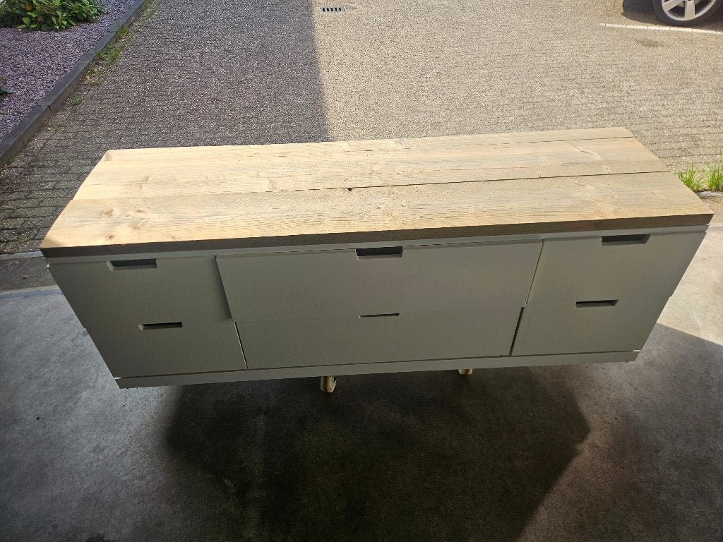 Opbergkasten met steigerhout, Ophalen, 5 laden of meer, 50 tot 100 cm, Zo goed als nieuw