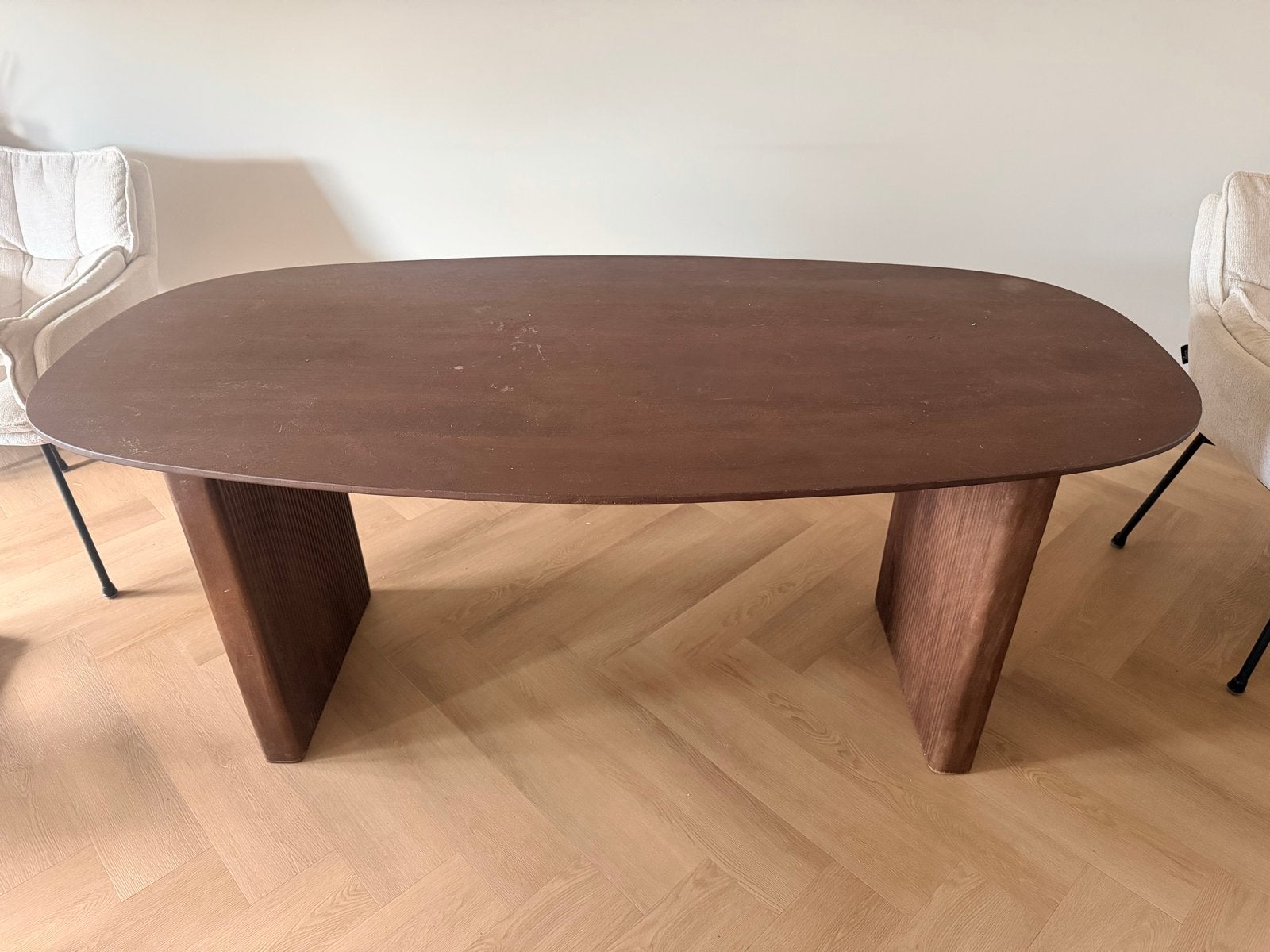 Walnoot eettafel 180x90x72 - Zo goed als nieuw, Ophalen, 50 tot 100 cm, Zo goed als nieuw, 150 tot 200 cm
