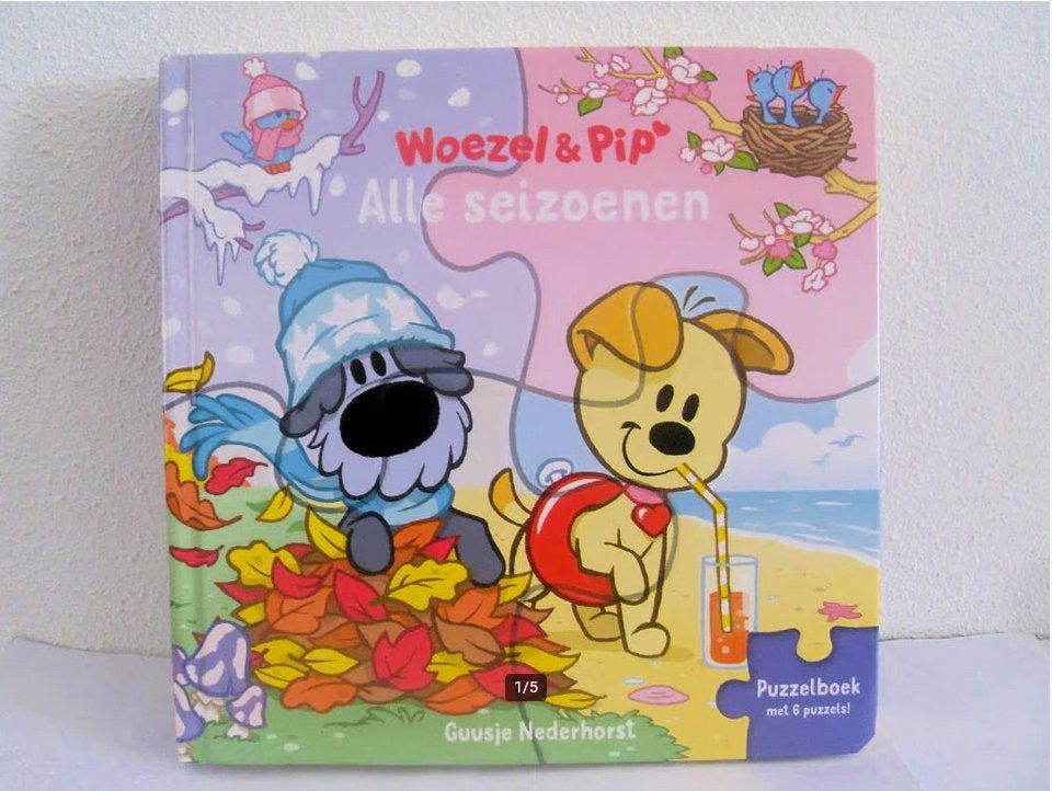 Woezel en Pip puzzelboek - alle seizoenen / boek met puzzels, Boeken, Ophalen of Verzenden, Zo goed als nieuw, Guusje Nederhorst