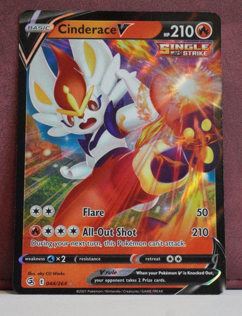 Cinderace V 044-264 Fusion Strike Pokémon Kaart, Hobby en Vrije tijd, Verzamelkaartspellen | Pokémon, Ophalen of Verzenden, Nieuw