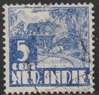Ned.Indië 1938 251 Karbouw 5c, Gest, Ophalen of Verzenden, Gestempeld, Nederlands-Indië