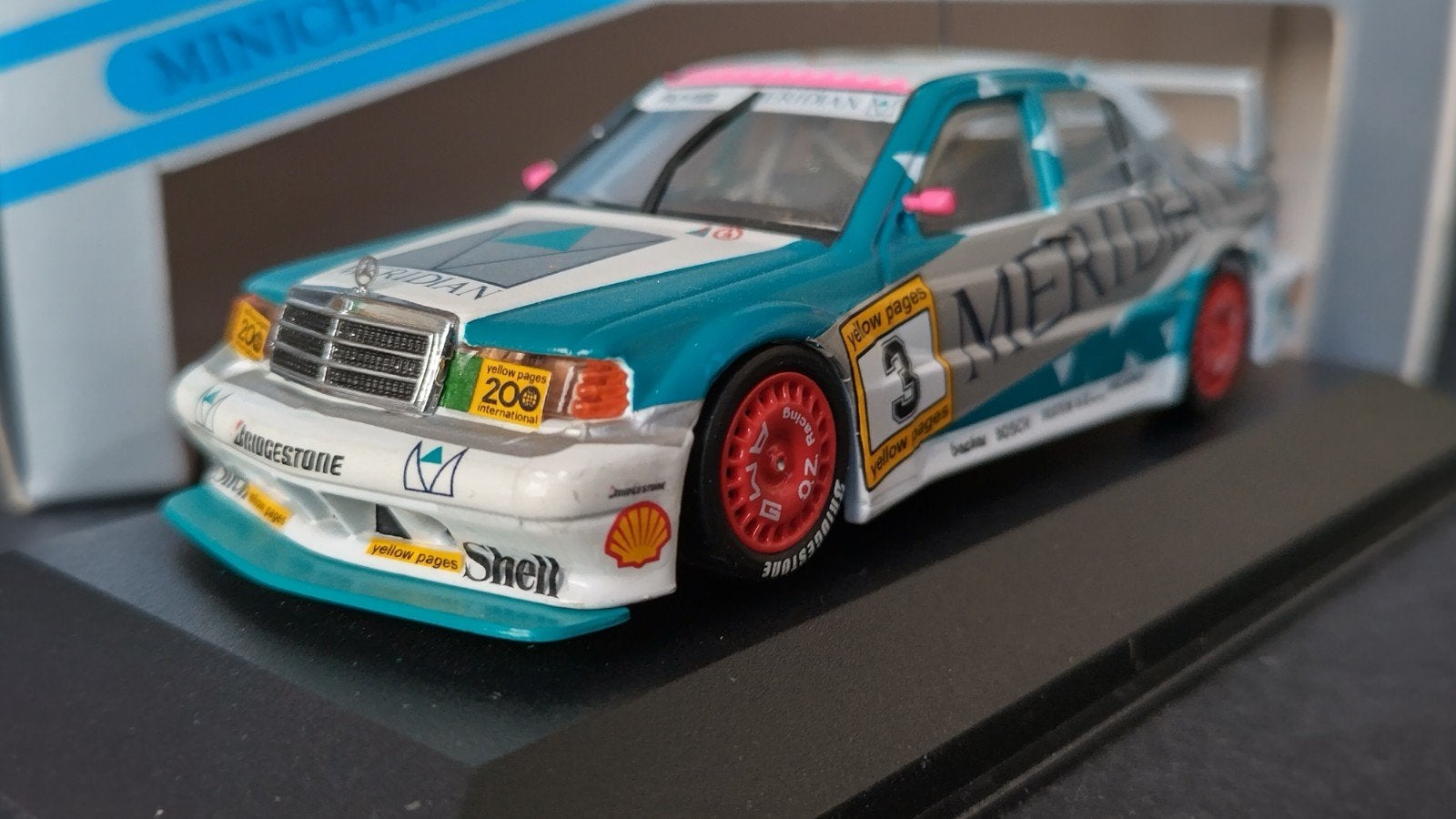 Mercedes Benz 190 DTM Evo2 Meridian Schneider minichamps Pol, Auto, ., Nieuw, Ophalen of Verzenden