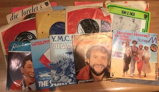Singles deel 4, in een koop of per stuk, Cd's en Dvd's, Gebruikt, Overige genres, 7 inch, Ophalen of Verzenden