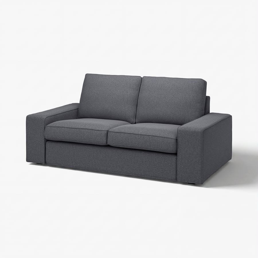 IKEA KIVIK 2-zitsbank, middengrijs, 3 jaar oud, Ophalen, Gebruikt, 150 tot 200 cm, Tweepersoons