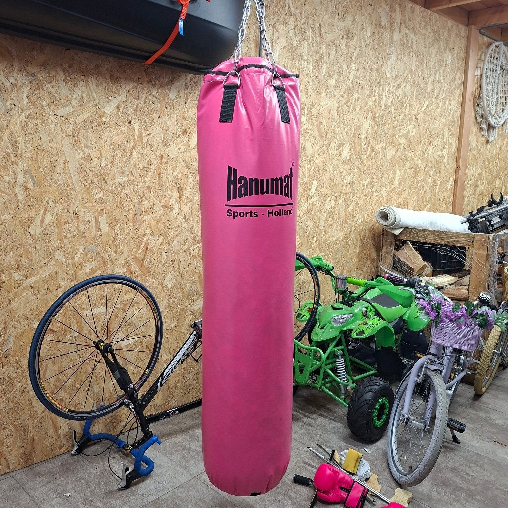 HANUMAT Bokszak Roze met Ketting, Sport en Fitness, Boksen, Ophalen, Zo goed als nieuw, Bokszak