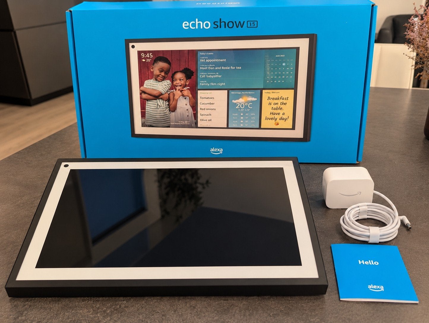 Amazon Echo Show 15 - Smart Display met Alexa, Computers en Software, 13 inch of meer, Ophalen of Verzenden, Gps, Wi-Fi