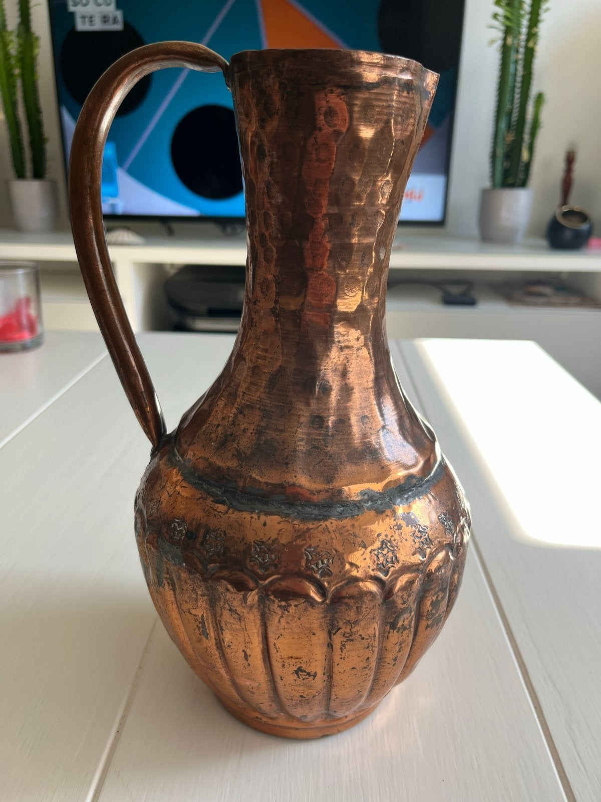 Vintage Koperen Kan - Handgemaakt uit de VAE, Ophalen of Verzenden, Koper