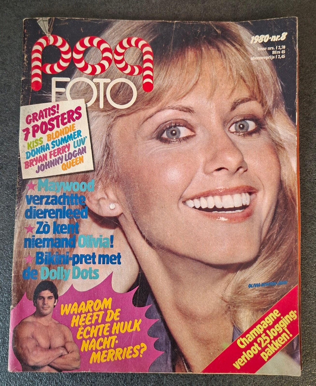 Popfoto (Maandblad)  nr 8 Augustus 1980 Compleet Vintage, Verzamelen, Ophalen of Verzenden, 1980 tot heden, Tijdschrift