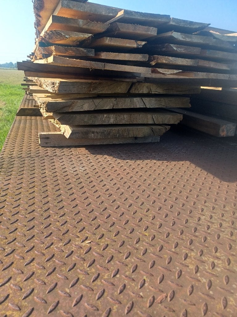 Oud eiken schaaldelen 50mm dik boomstam planken, Doe-het-zelf en Verbouw, Hout en Planken, Ophalen, Eiken, Nieuw, Plank