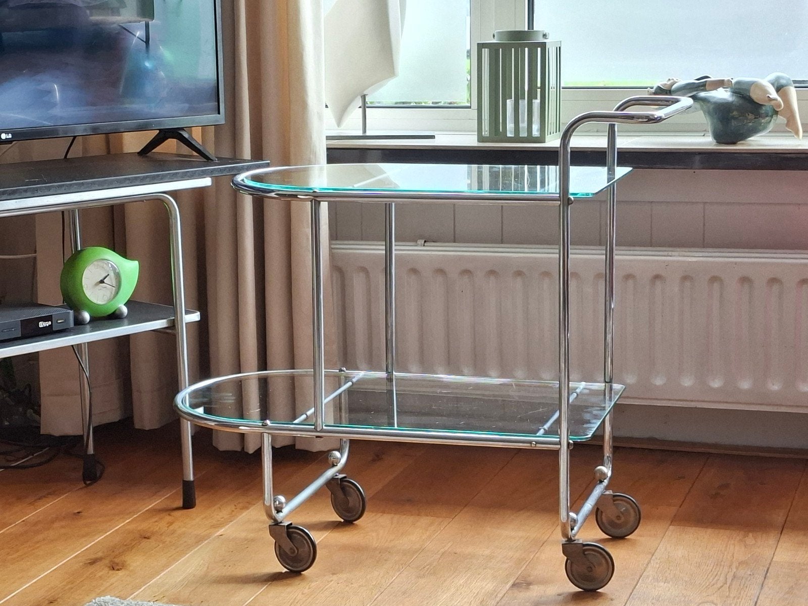 Art Deco theewagen, Huis en Inrichting, Ophalen of Verzenden, Rechthoekig, 75 cm of meer, 60 cm of meer