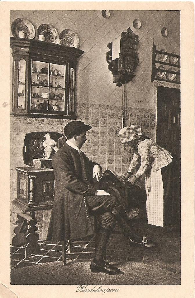 Hindeloopen, klederdracht, Ophalen of Verzenden, 1920 tot 1940, Ongelopen, Friesland