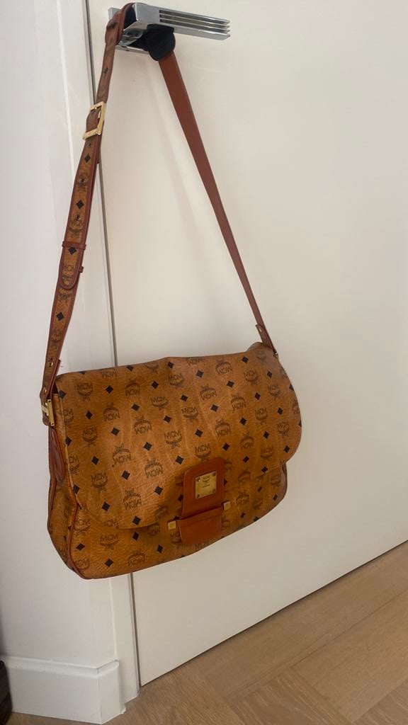 Originele MCM akte/laptoptas, Ophalen of Verzenden, Zo goed als nieuw, Bruin, Leer