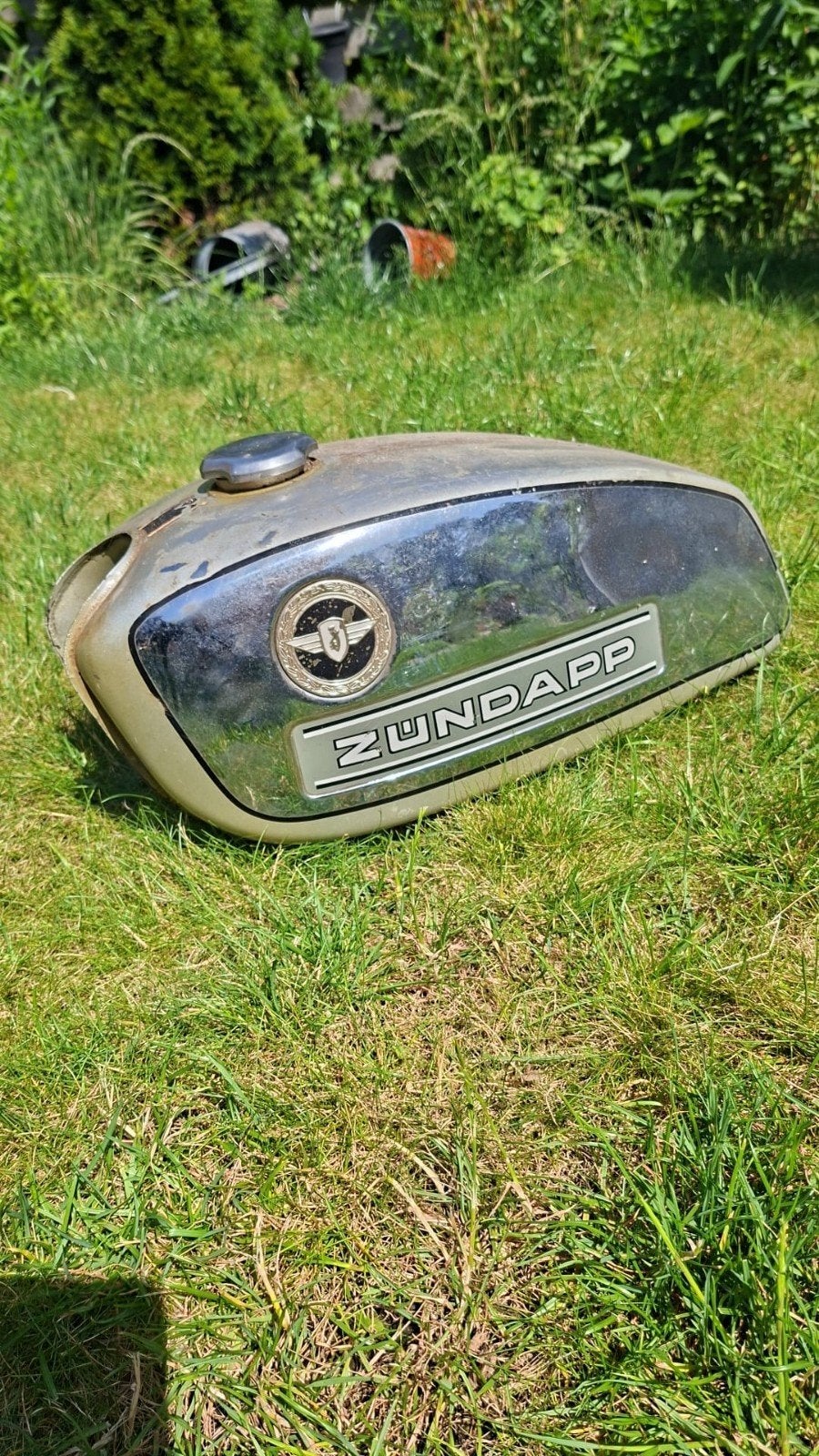 Zundapp tank, Ophalen, Gebruikt, Tank