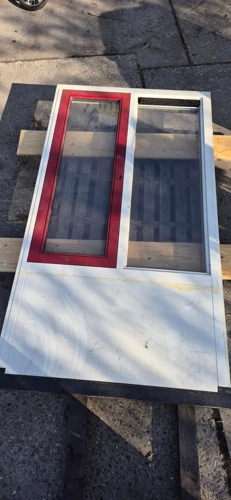 Hard houten kozijn, 75 tot 150 cm, Raamkozijn, Ophalen of Verzenden, Inclusief glas