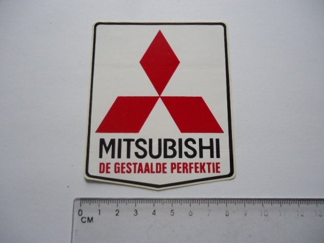 sticker oud MITSUBISHI auto oldtimer lancer rally autosport, Verzamelen, Stickers, Verzenden, Zo goed als nieuw, Bedrijf of Vereniging