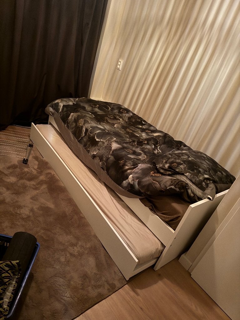 Compleet (kinder)bed set IKEA Vihals + 2x matras (nieuw), Ophalen, Verstelbaar, 90 cm, Eenpersoons