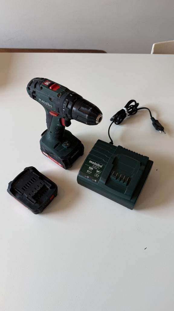 Metabo BS 18 Quick Set accuboor-schroefmachine (compleet), Ophalen, Gebruikt, Boor- en Schroefmachine, Variabele snelheid