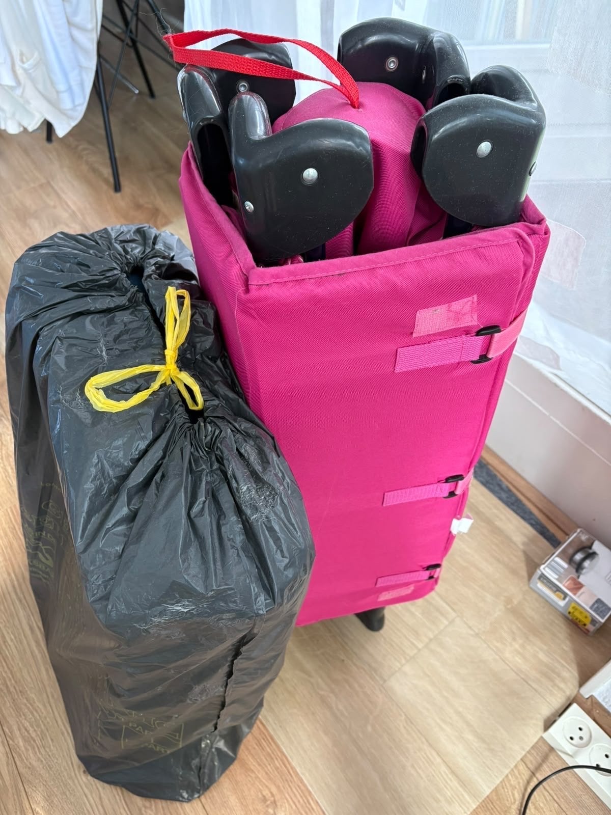Camping babybed met matras - Roze reisbedje, Ophalen, Gebruikt, Reisbedje