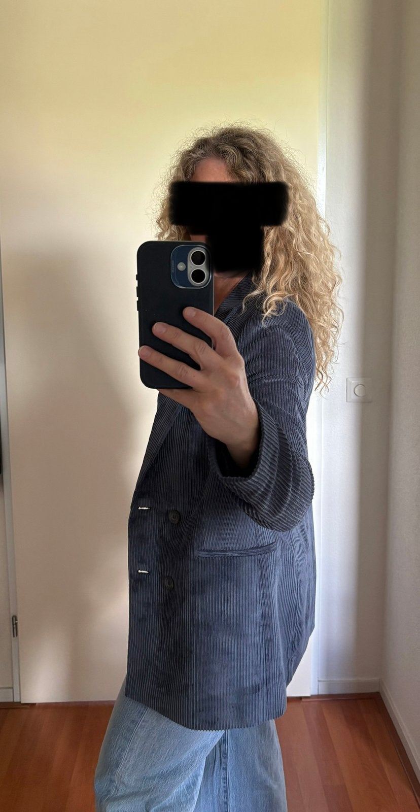 Moscow blauwe corduroy blazer maat xs nieuw met kaartjes, Blauw, Nieuw, Ophalen of Verzenden, Jasje