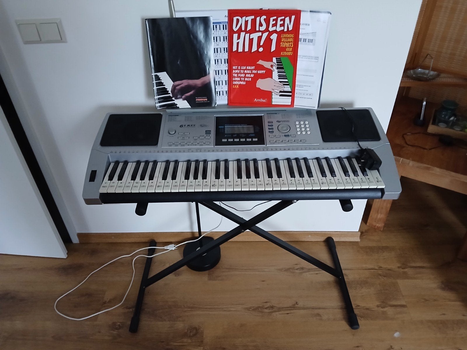LP-6210C Keyboard met standaard en MIDI-aansluiting, Midi-aansluiting, Ophalen, Overige merken, 61 toetsen