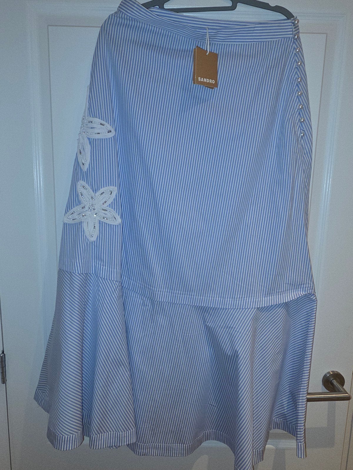 Sandro Rok Nieuwe Collectie Maat 42, Kleding | Dames, Rokken, Blauw, Maat 42/44 (L), Sandro, Nieuw