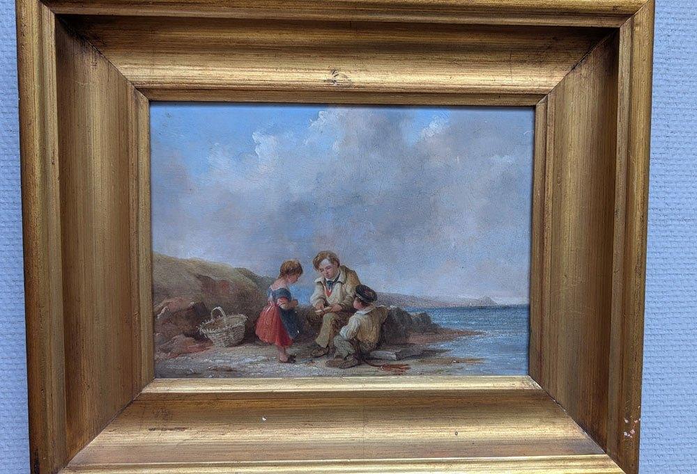 Antiek maritiem schilderij, Ophalen of Verzenden