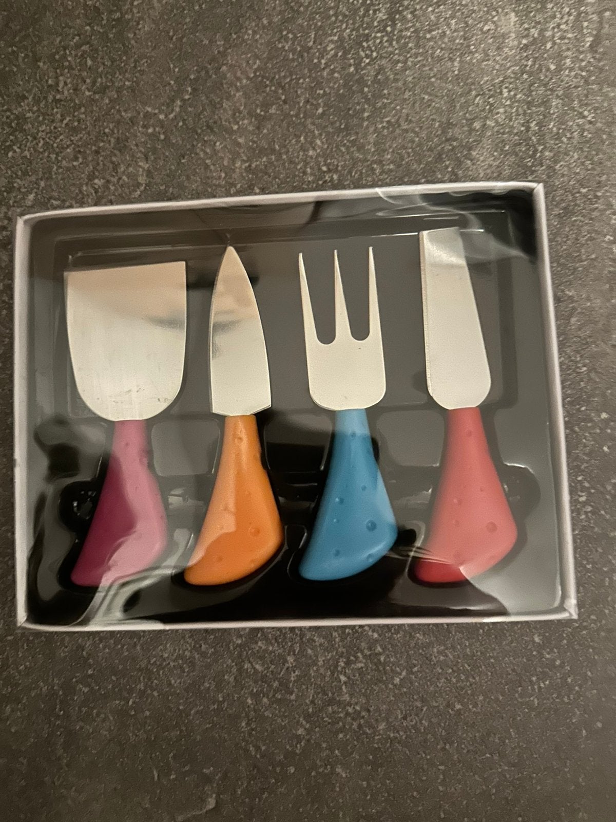 kaasmes setje, Ophalen of Verzenden, Zo goed als nieuw, Rvs of Chroom