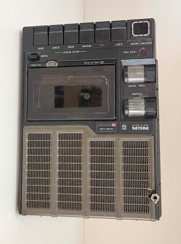 Philips N2214 draagbera Cassette Recorder - vreet de band op, Philips, N, N, Enkel
