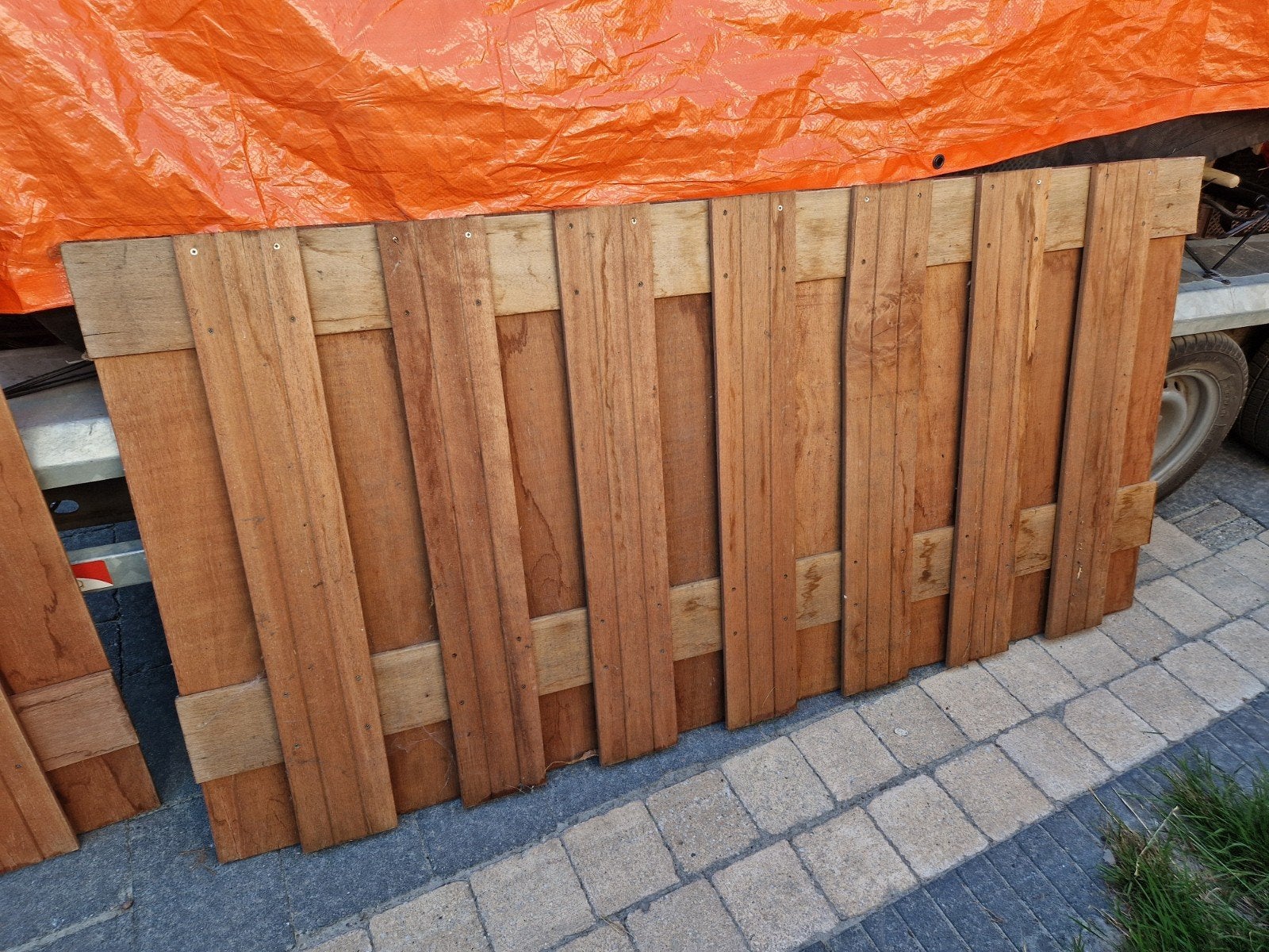 Hardhouten schutting 180 x 90 cm, Tuin en Terras, Schuttingen, Ophalen, 1 tot 2 meter, Minder dan 3 meter, Nieuw